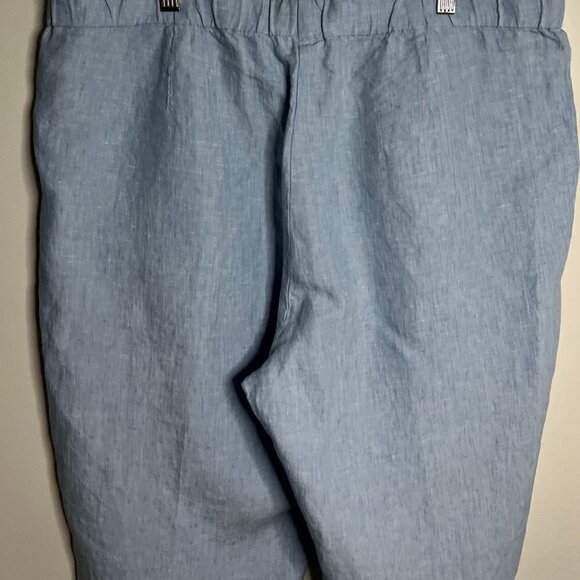J. Jill Love Linen Light Blue Linen Pants, Size Petite  Large NWT - Picture 5 of 6